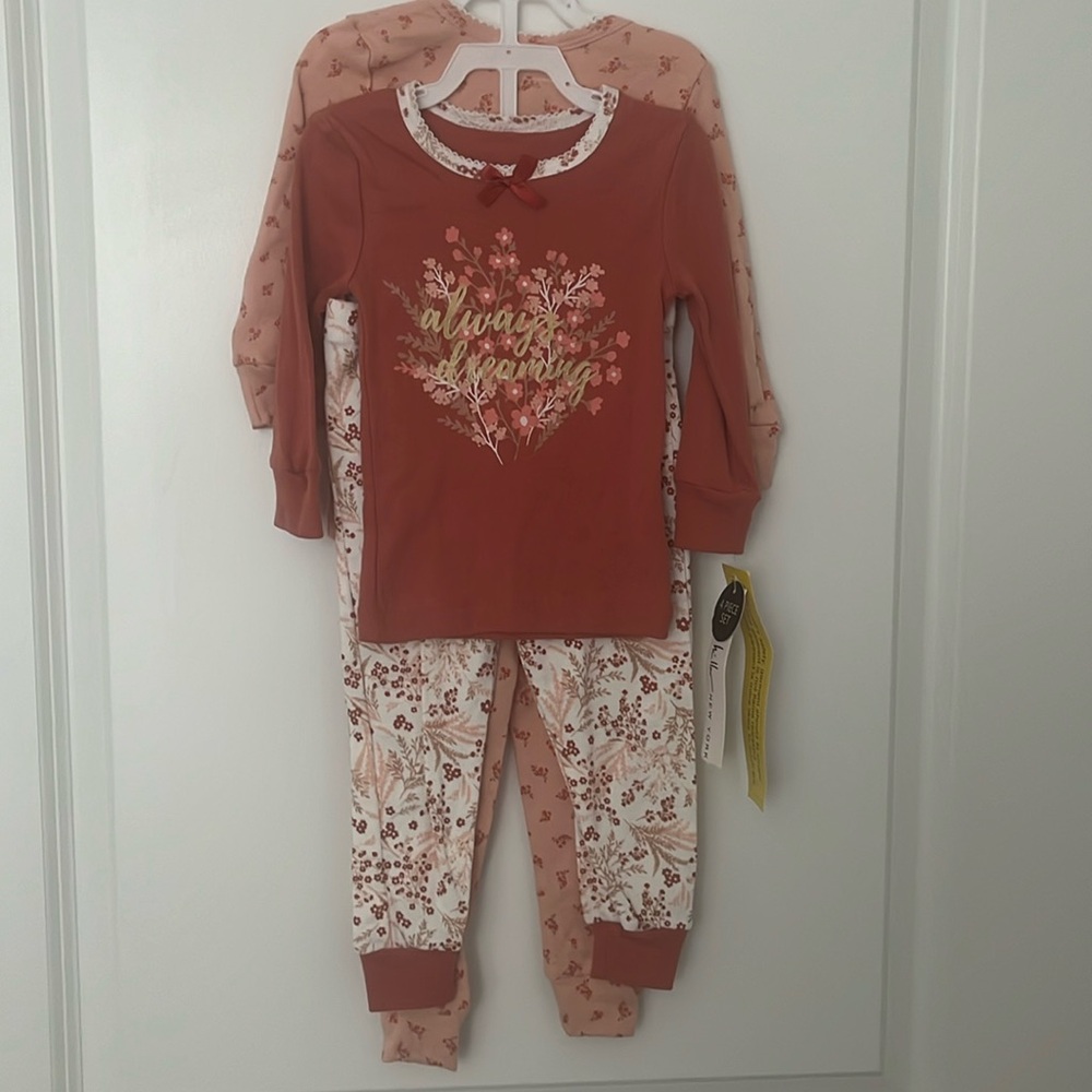 4-Piece Floral Print Cotton Blend Pajama Set